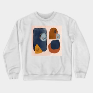 Blush and Navy Abstract Design Crewneck Sweatshirt